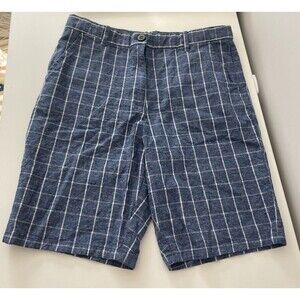 Janie and Jack Boys Blue Plaid Shorts size 16 Grid Preppy Classic Party Summer